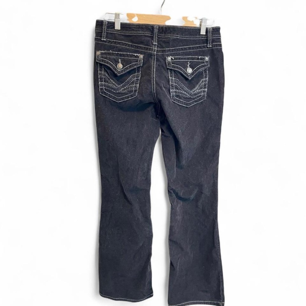 Nine West Black Bootcut Corduroy Jeans w/ Emboidered Pocket Detail- Size 8